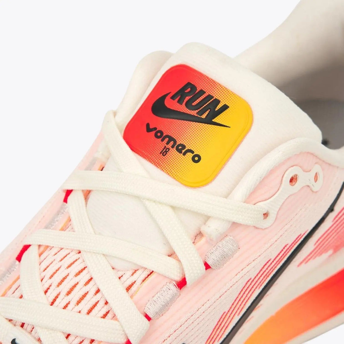 Nike Vomero 18 Road Running Shoes - Sail / Bright Crimson / Laser Orange