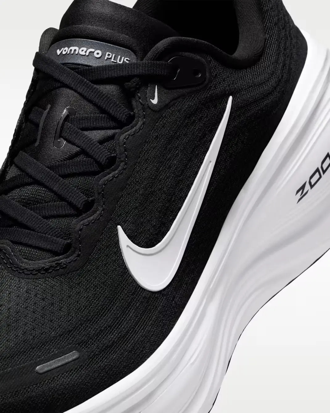 Nike Vomero Plus Road Running Shoes - Black / White