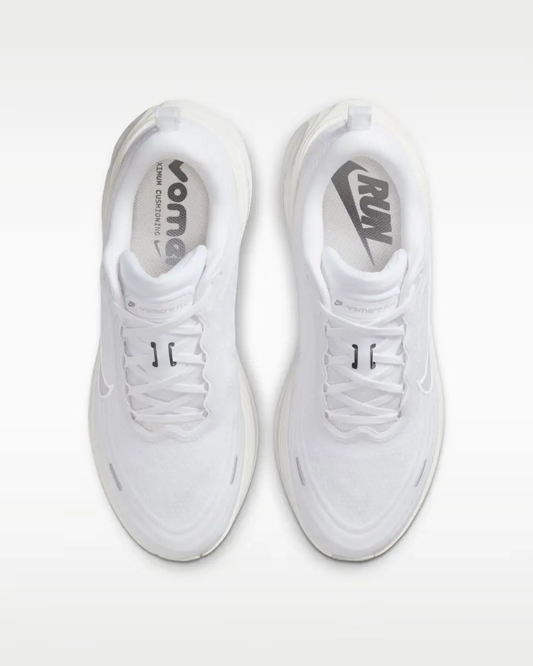 Nike Vomero Plus Road Running Shoes - White / Metallic Silver