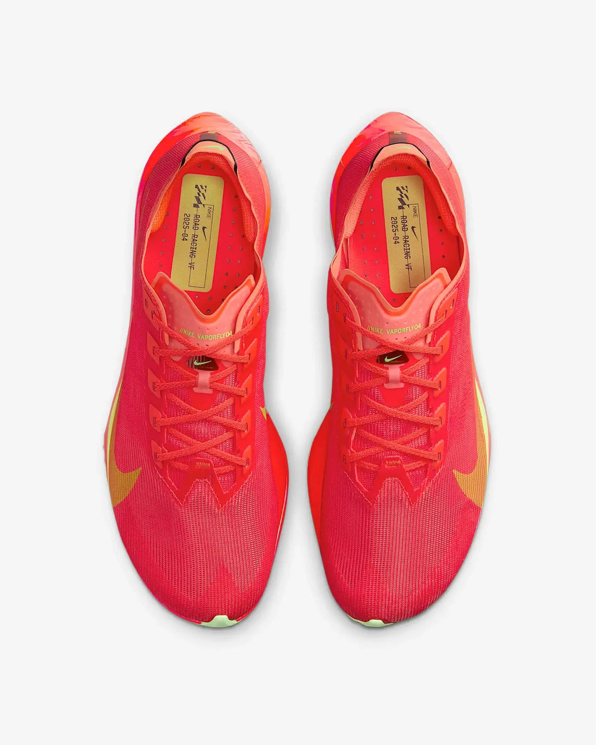 Nike Vaporfly 4 Road Racing Shoes - Bright Crimson / Lime Blast